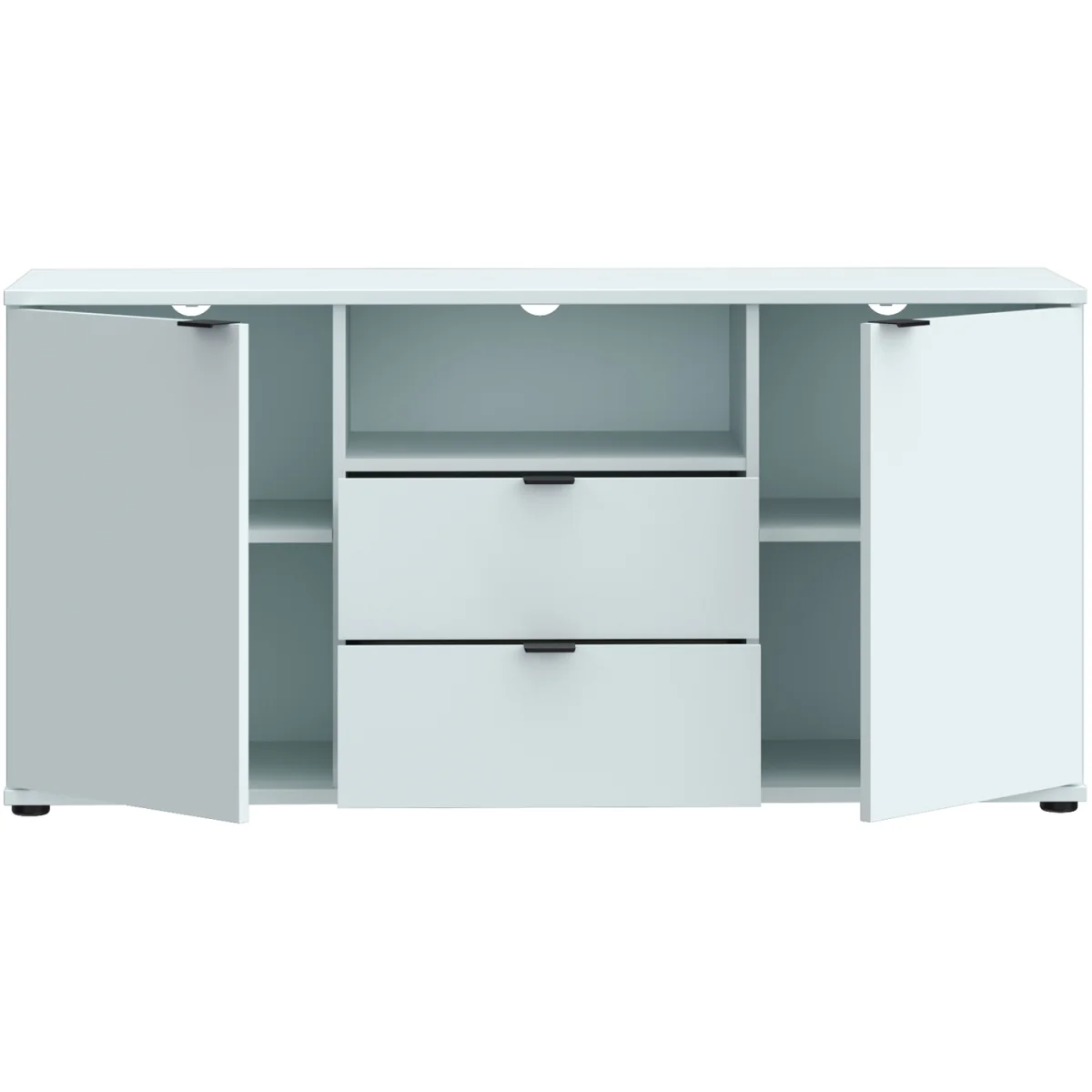Ganymede TV Unit with Open Shelf, 2 Drawers & 2 Doors - Sage Green – image 3
