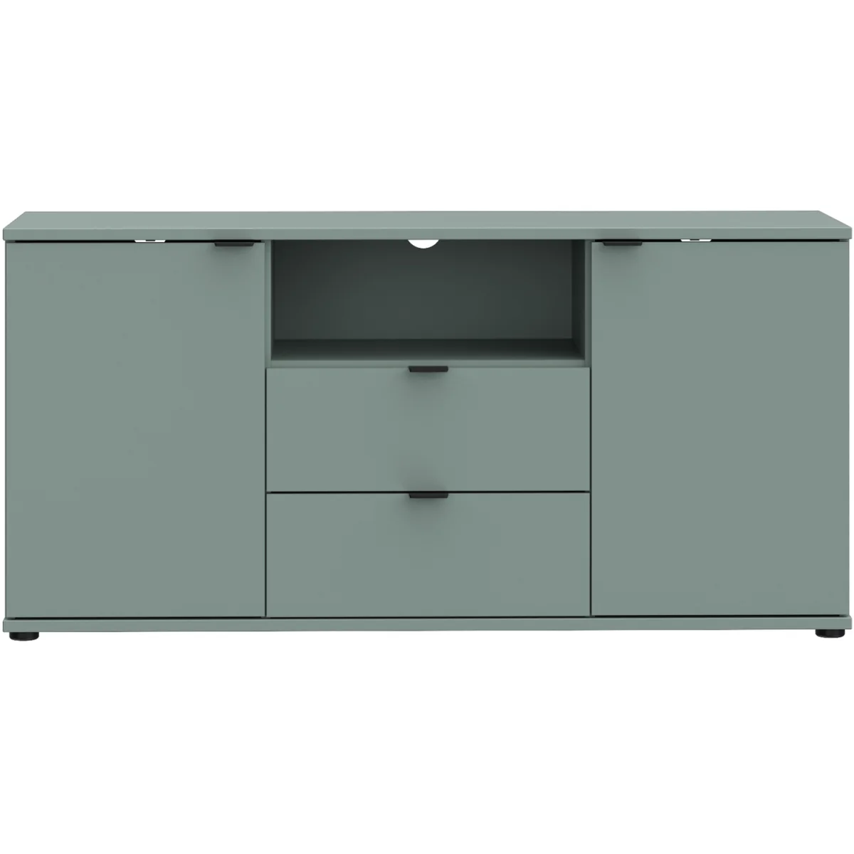 Ganymede TV Unit with Open Shelf, 2 Drawers & 2 Doors - Sage Green – image 21