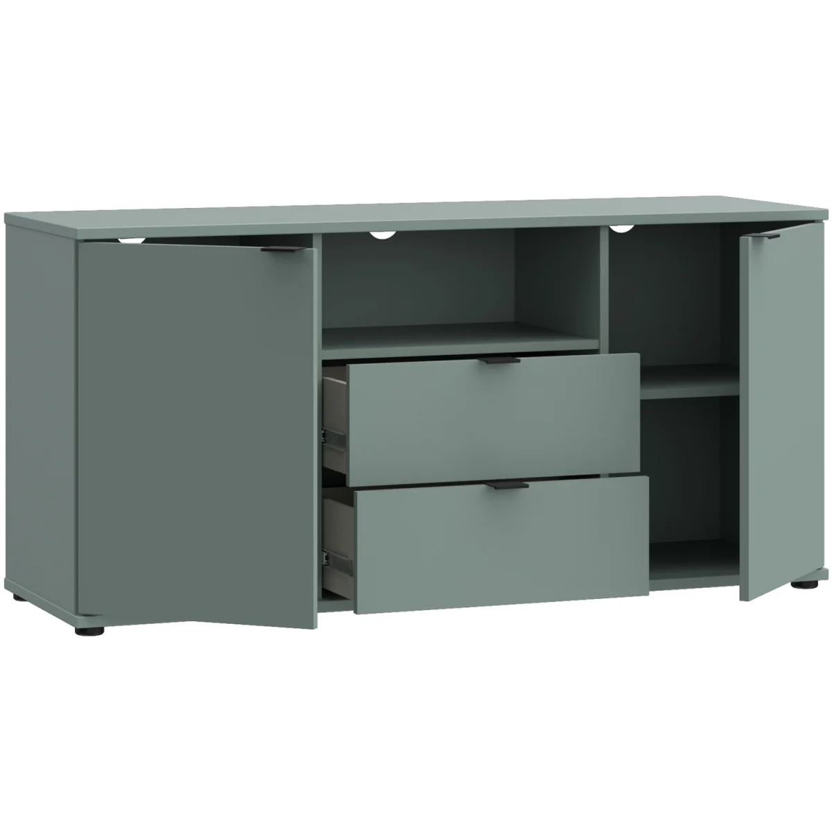 Ganymede TV Unit with Open Shelf, 2 Drawers & 2 Doors - Sage Green – image 22