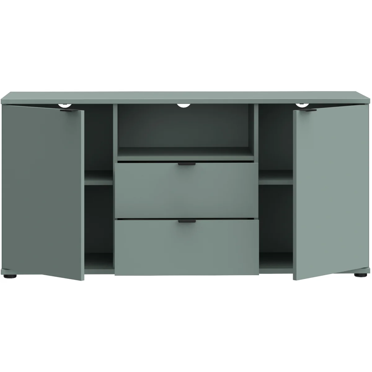 Ganymede TV Unit with Open Shelf, 2 Drawers & 2 Doors - Sage Green – image 23