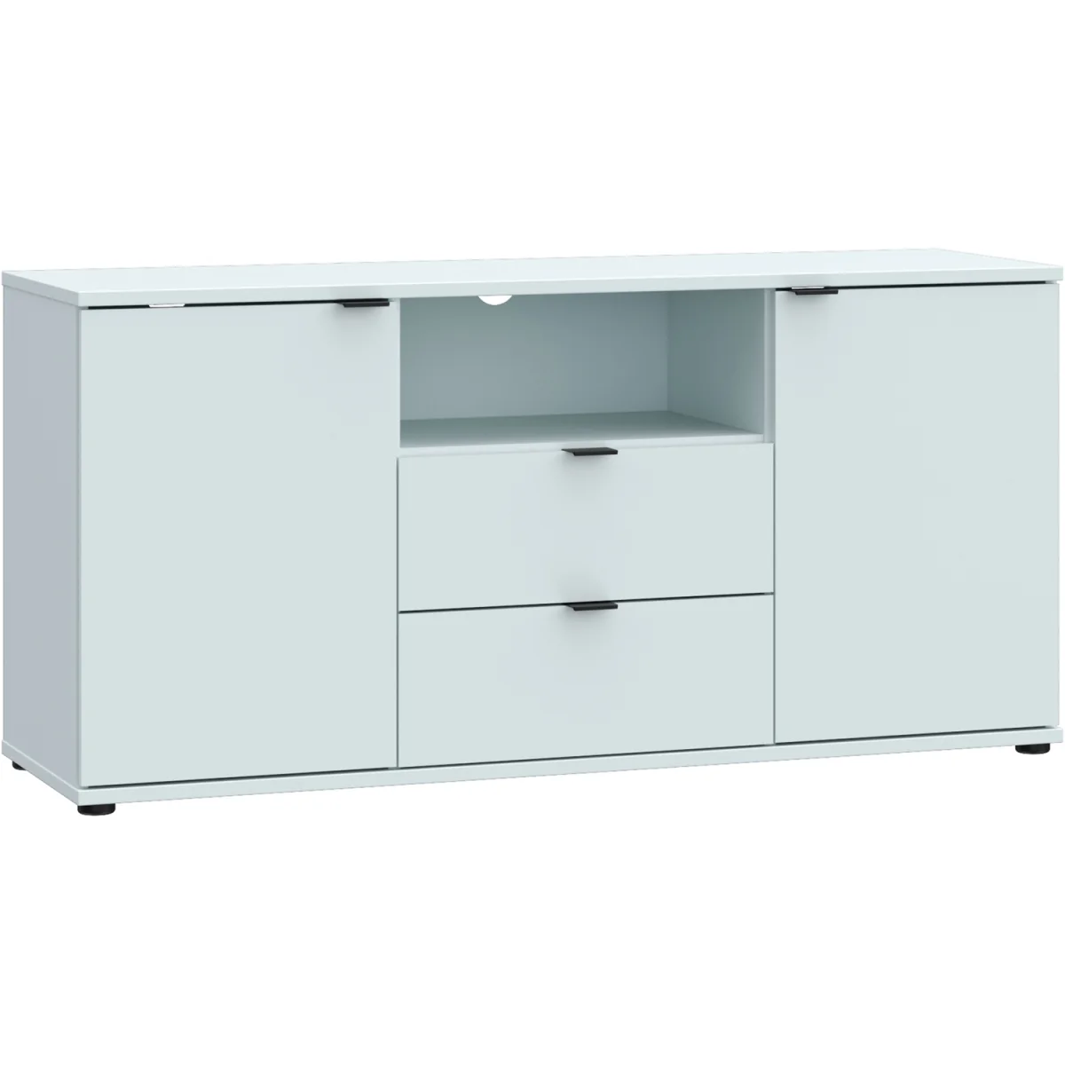 Ganymede TV Unit with Open Shelf, 2 Drawers & 2 Doors - Sage Green – image 4