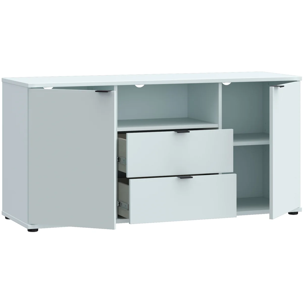 Ganymede TV Unit with Open Shelf, 2 Drawers & 2 Doors - Sage Green – image 6