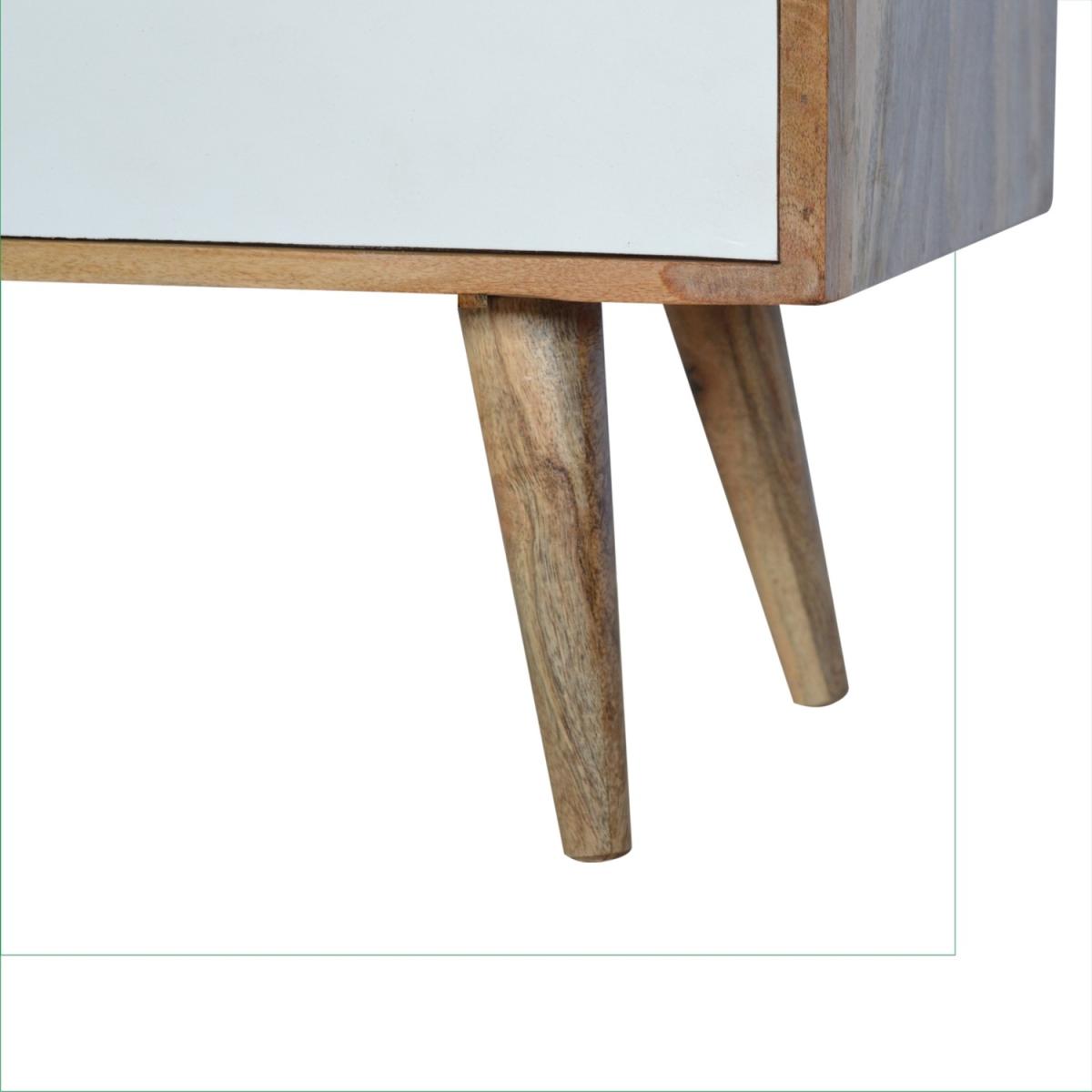 Media Unit With White Painted Sliding Door - White – image 7