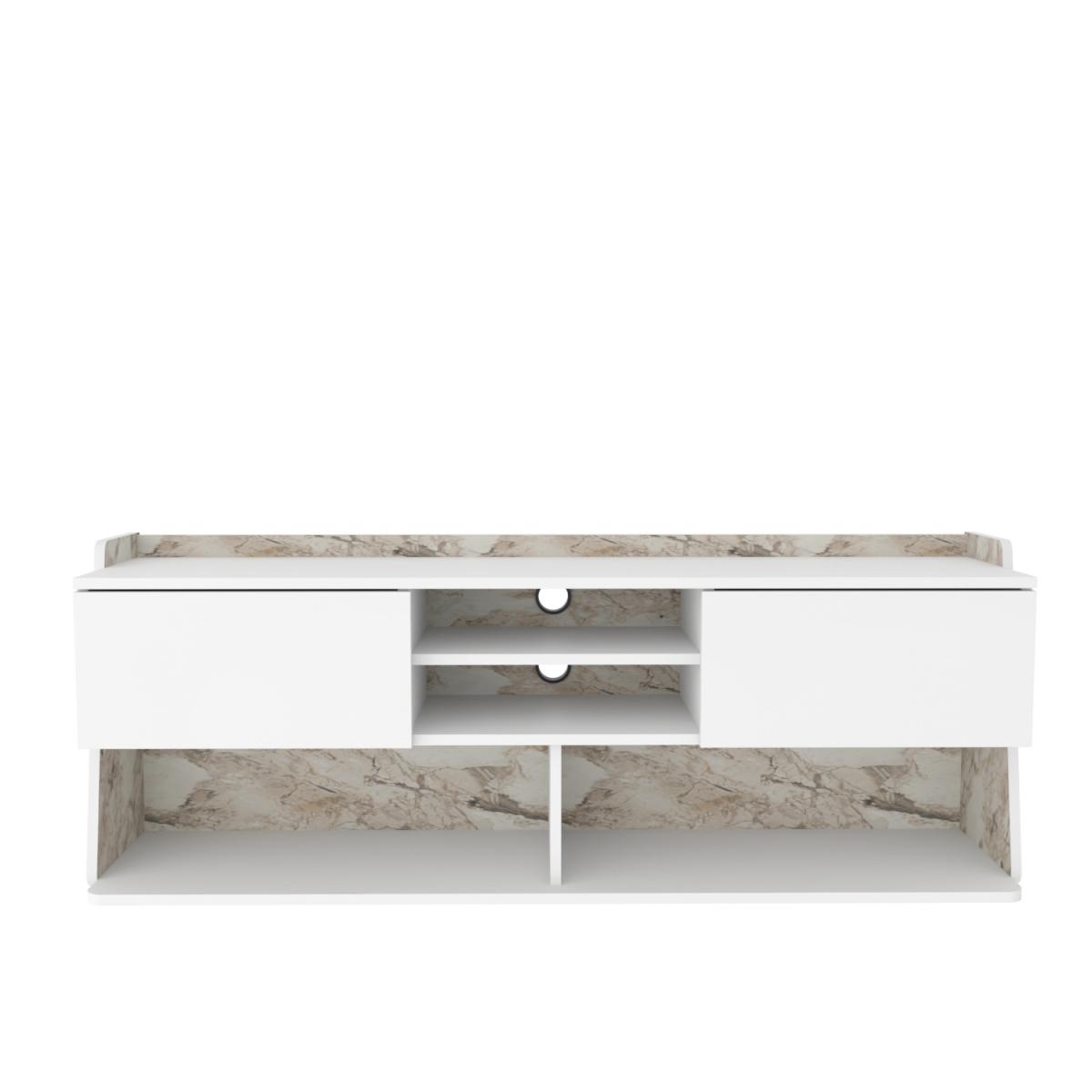 Picas 160cm Modern Media Stand for Tvs up to 72" - White – image 2