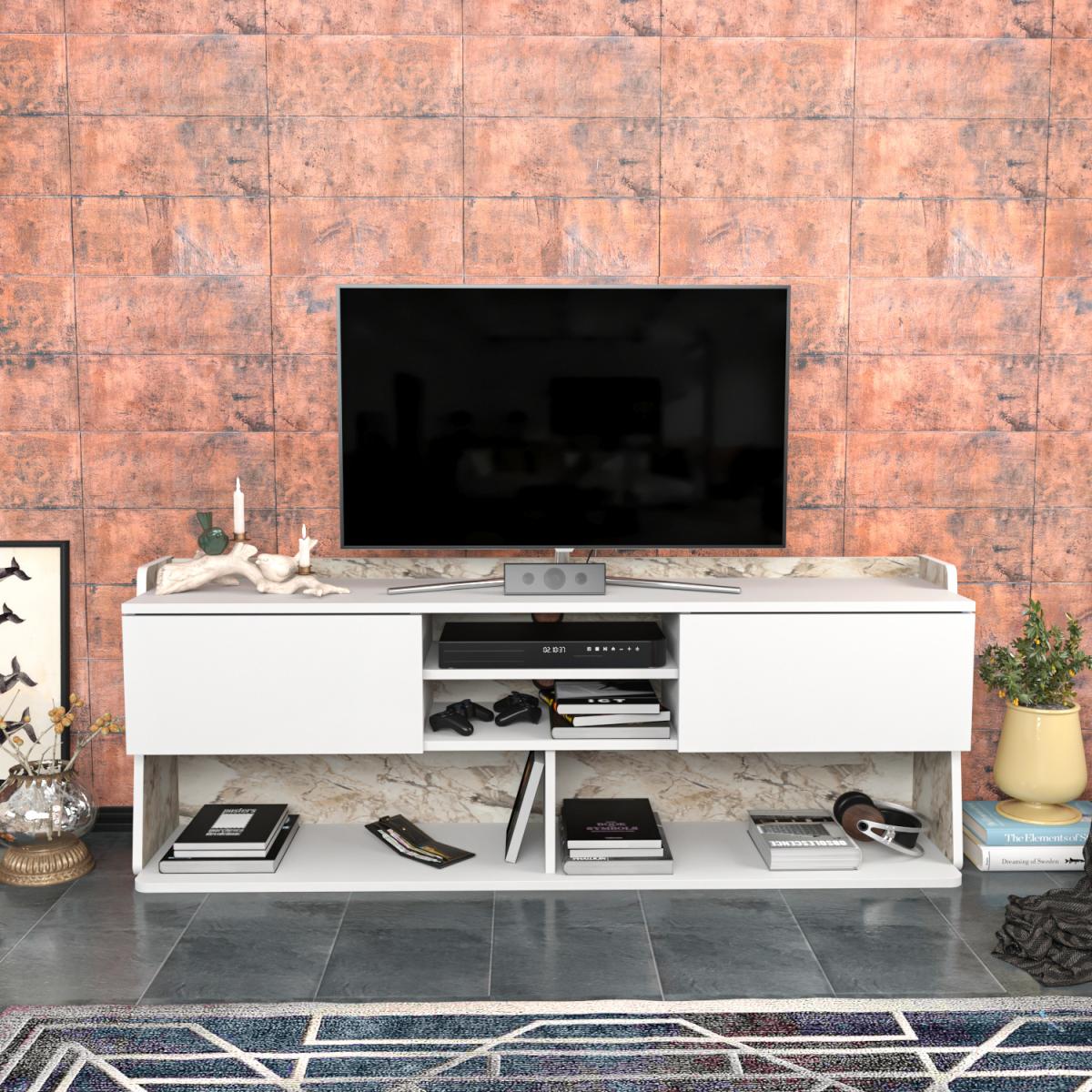 Picas 160cm Modern Media Stand for Tvs up to 72" - White – image 5