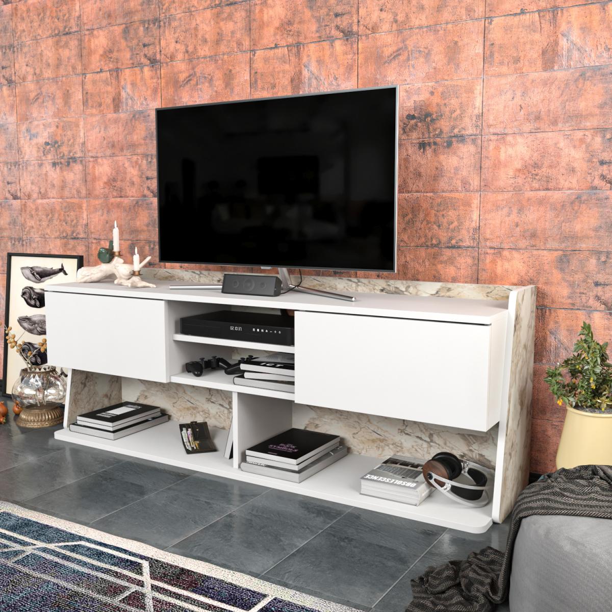 Picas 160cm Modern Media Stand for Tvs up to 72" - White – image 6