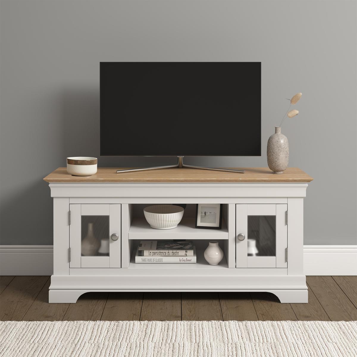 Bordeaux Small TV Stand (Fully Assembled) - Ivory