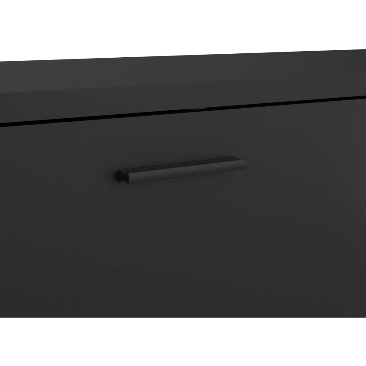 Media TV Unit with 2 Doors 1 Drawer 177cm Black - Black – image 9