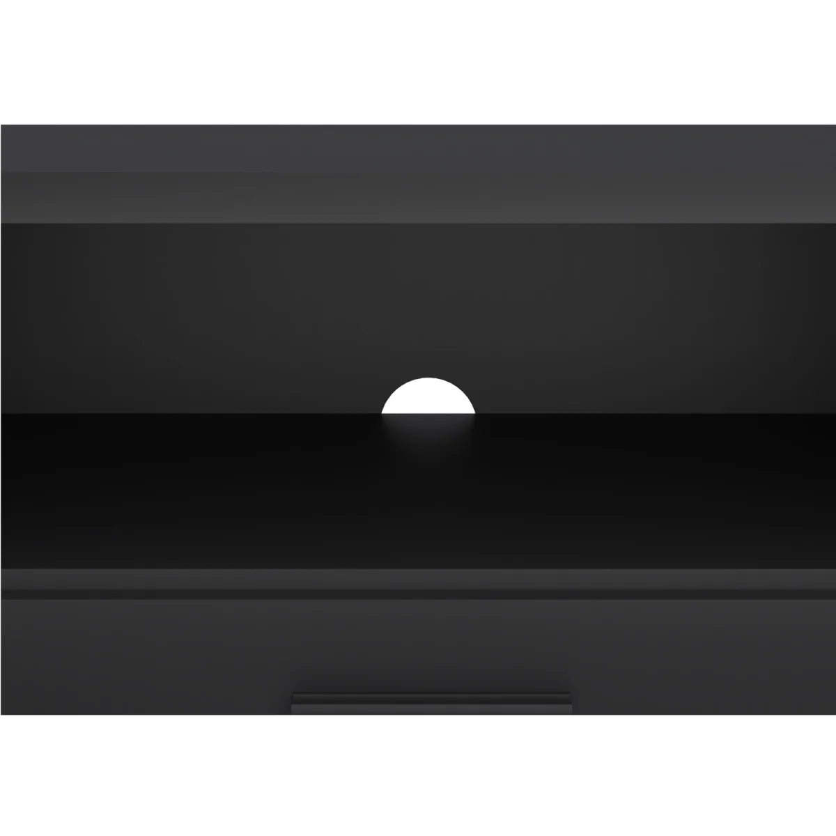 Media TV Unit with 2 Doors 1 Drawer 177cm Black - Black – image 10