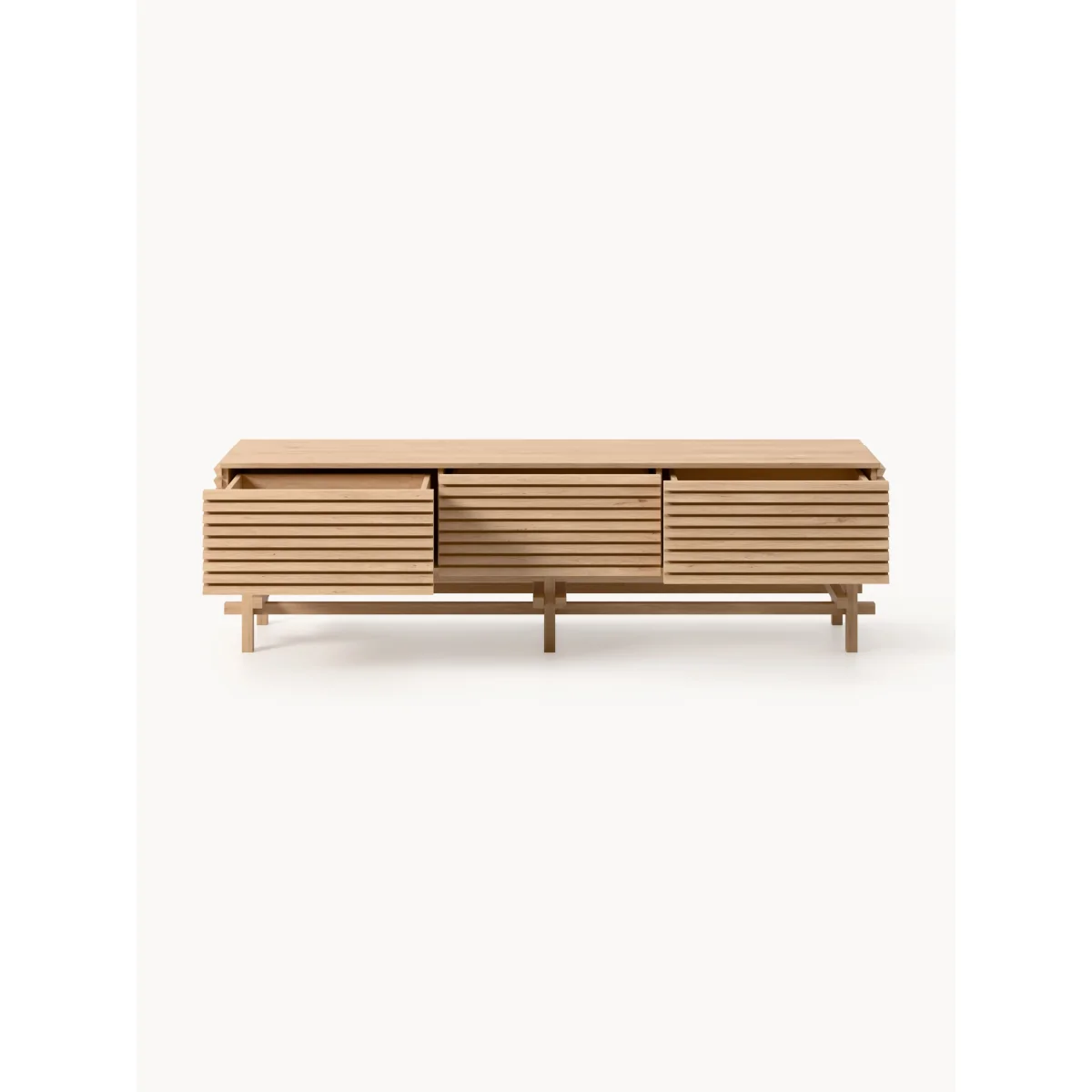 Small Oak Wood Lowboard Pierce – image 3