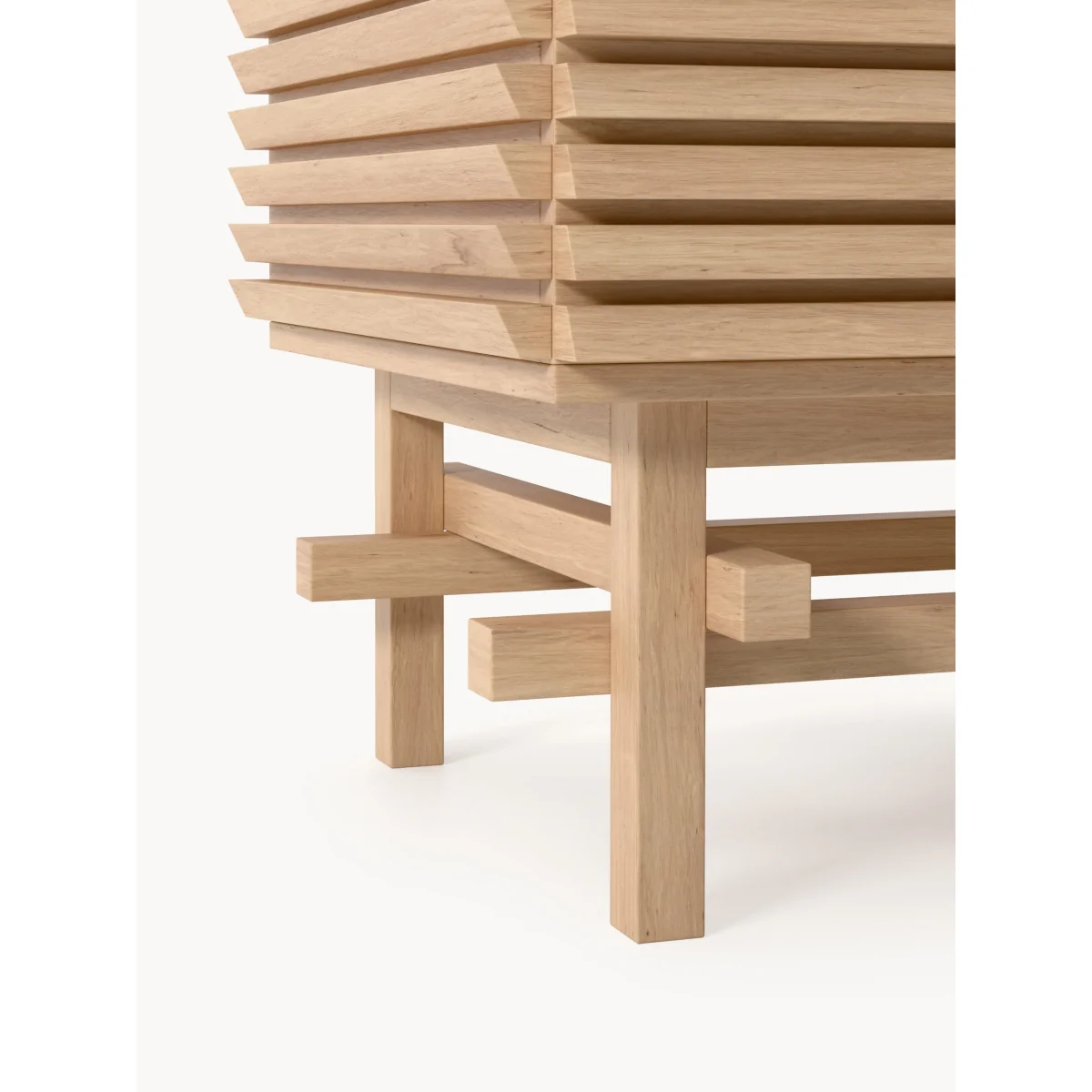 Small Oak Wood Lowboard Pierce – image 7