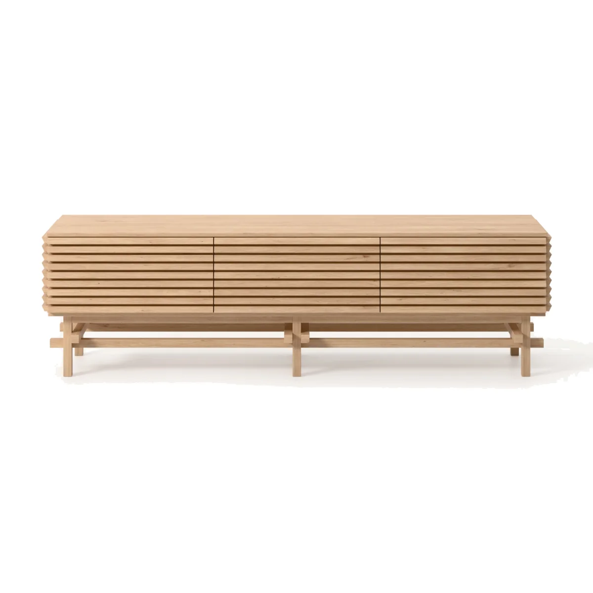 Small Oak Wood Lowboard Pierce – image 1