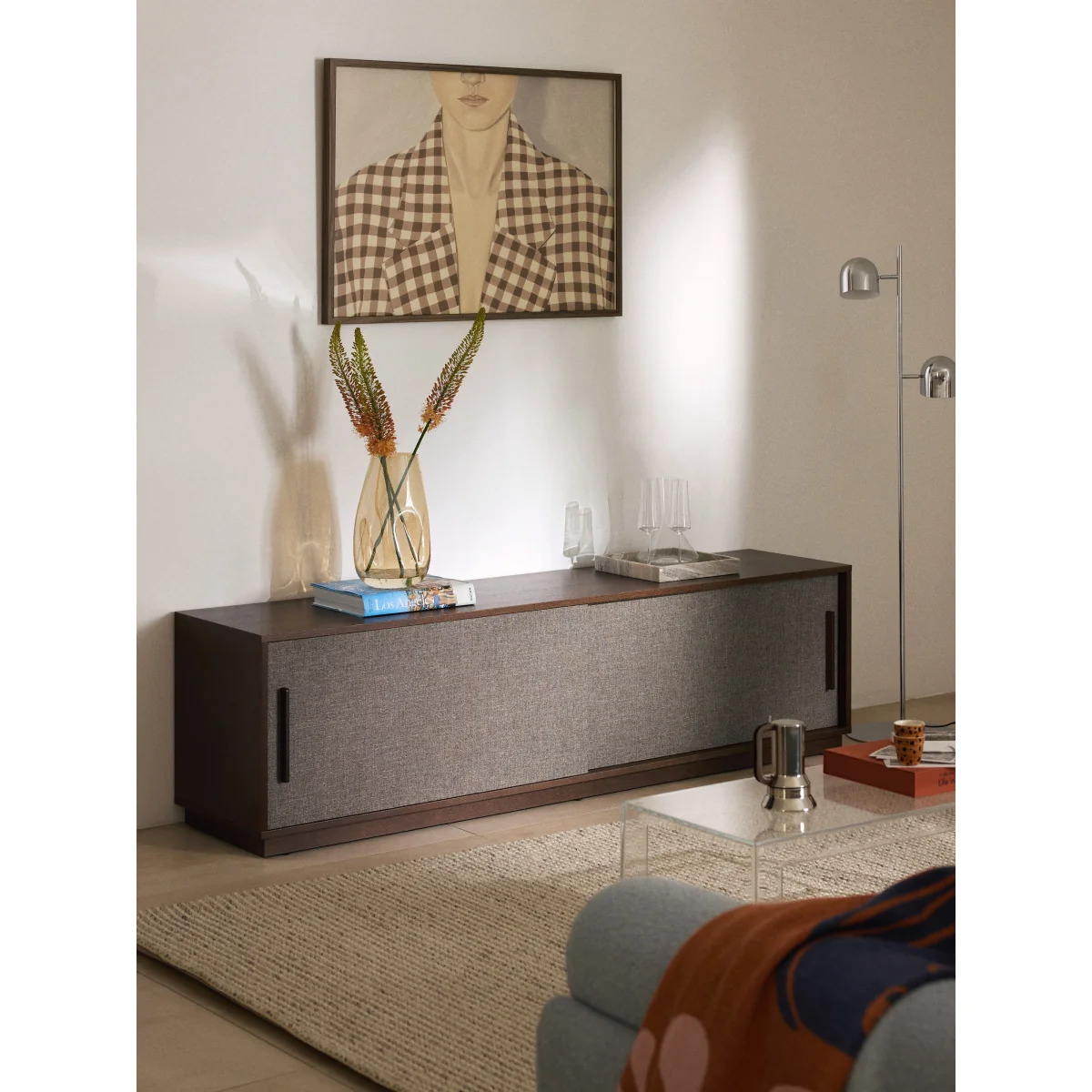 Wooden TV Stand Wisp with Upholstered Front – image 11
