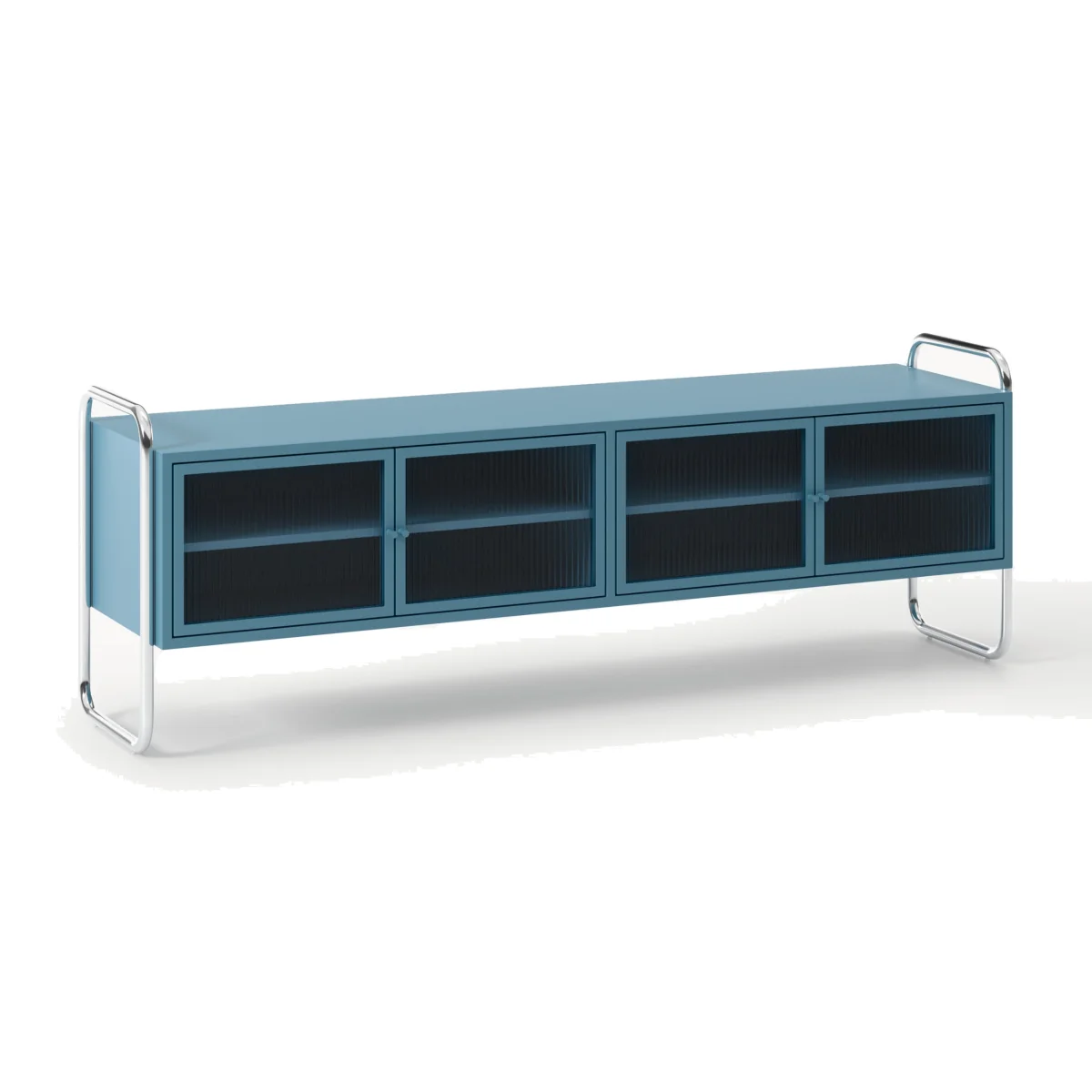 Metal Lowboard Robyn with Glass Front – image 1