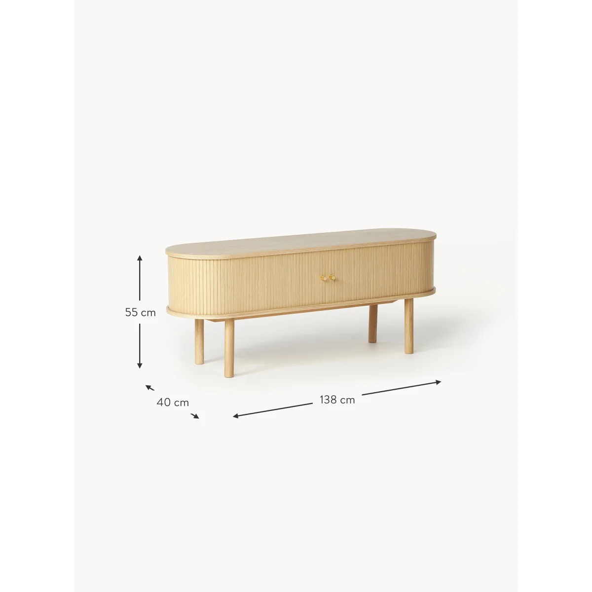 Lowboard Calary with Fluted Front – image 9