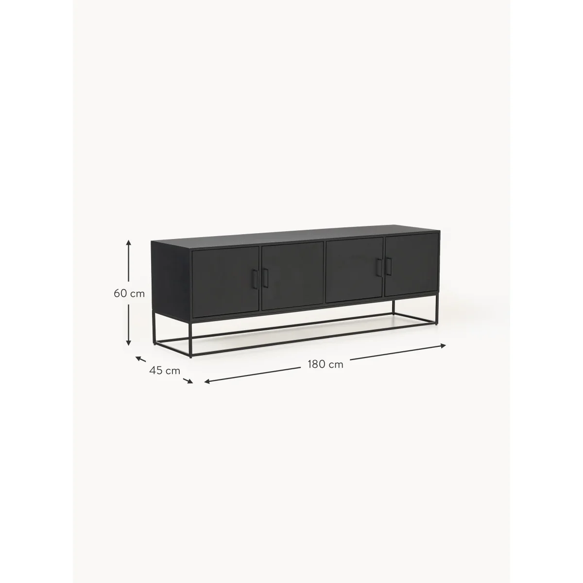 Mango Wood Lowboard Lyle with Doors – image 11