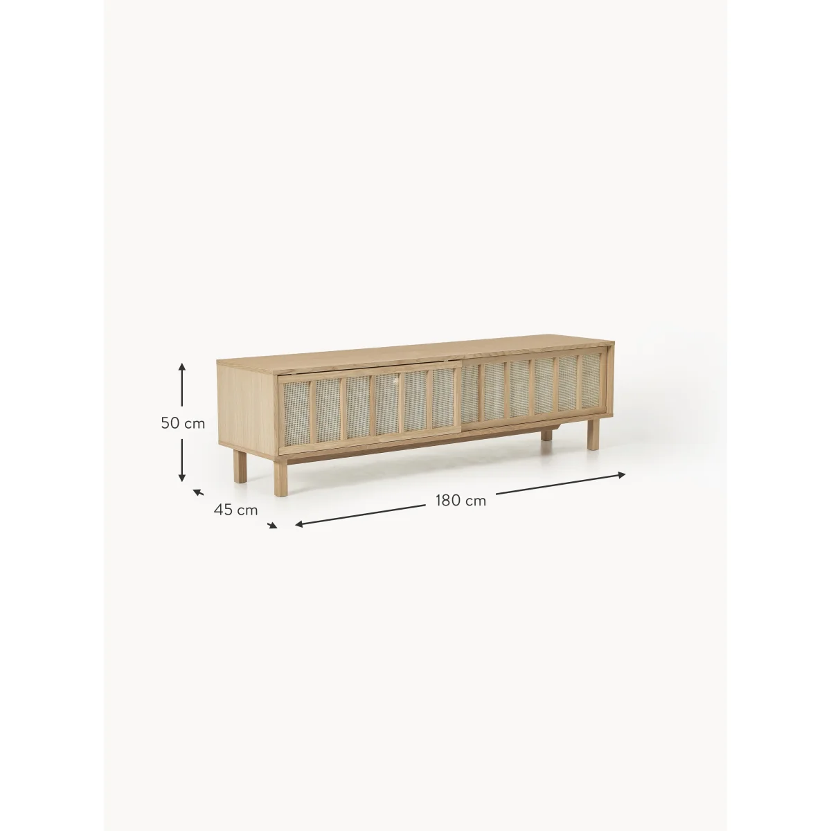 TV Stand Echo with Rattan Fronts – image 11