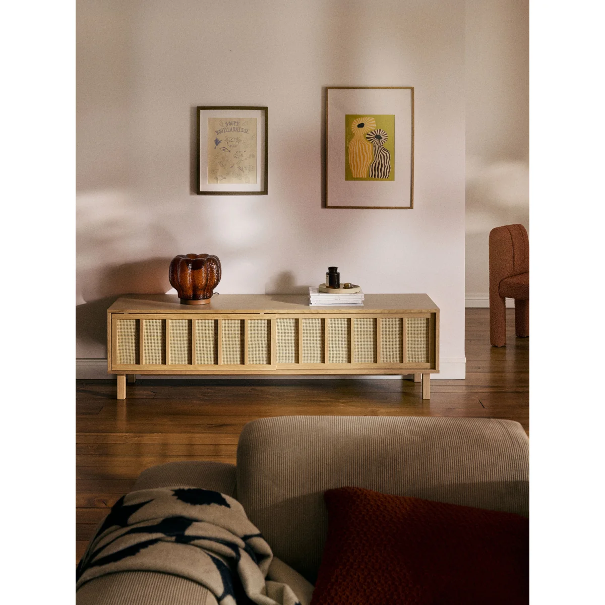 TV Stand Echo with Rattan Fronts – image 8