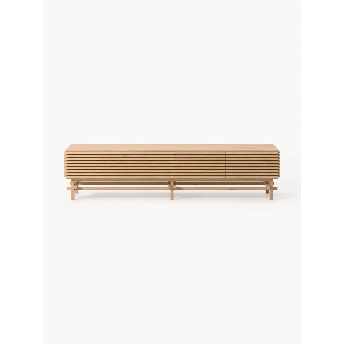 Large Oak Wood Lowboard Pierce – image 2