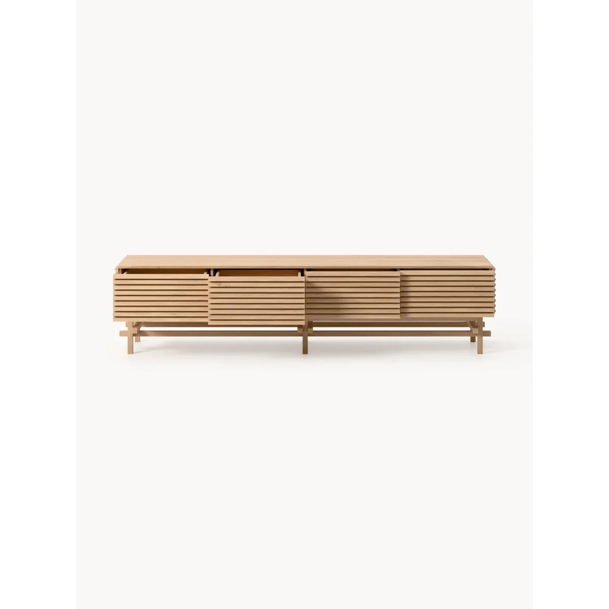 Large Oak Wood Lowboard Pierce – image 3