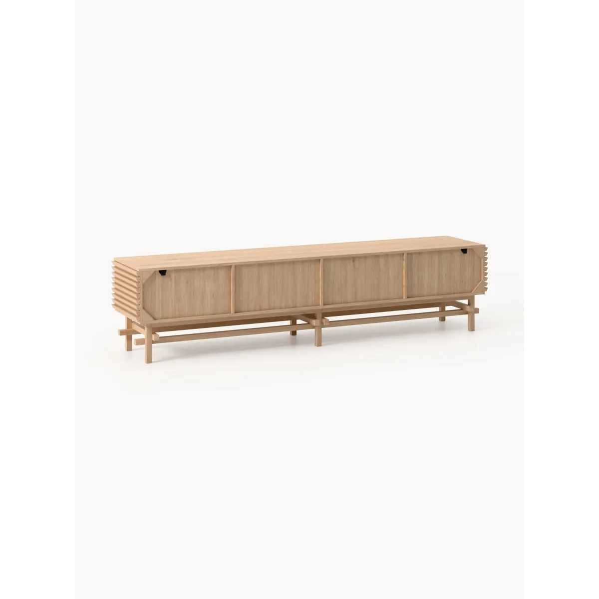 Large Oak Wood Lowboard Pierce – image 5