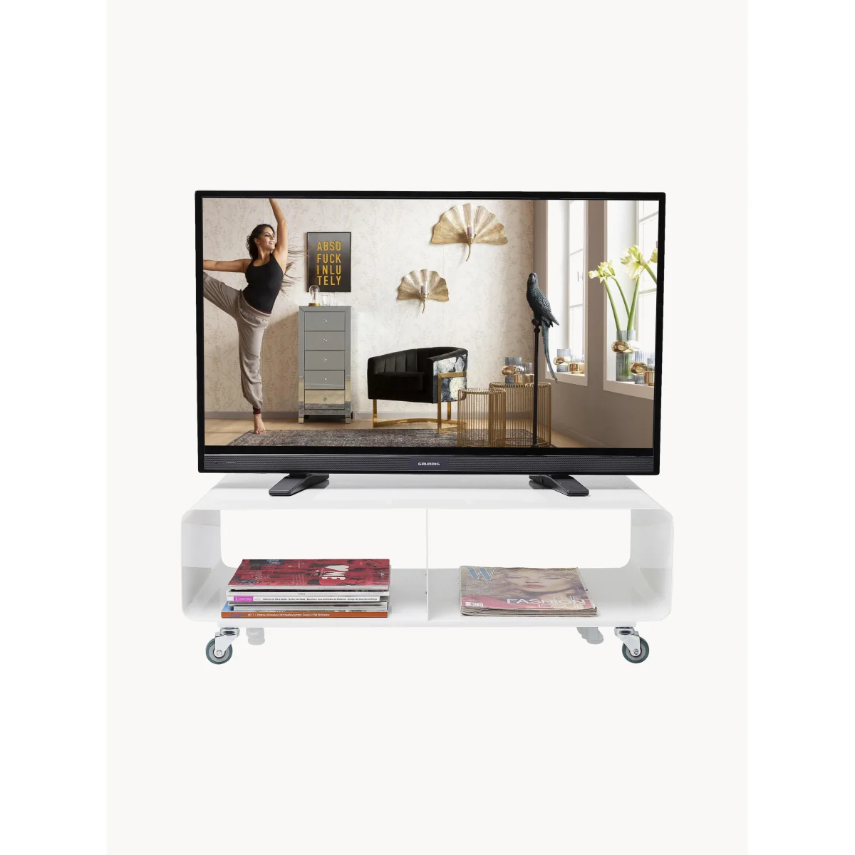 Metal Lowboard Lounge M with Wheels – image 4