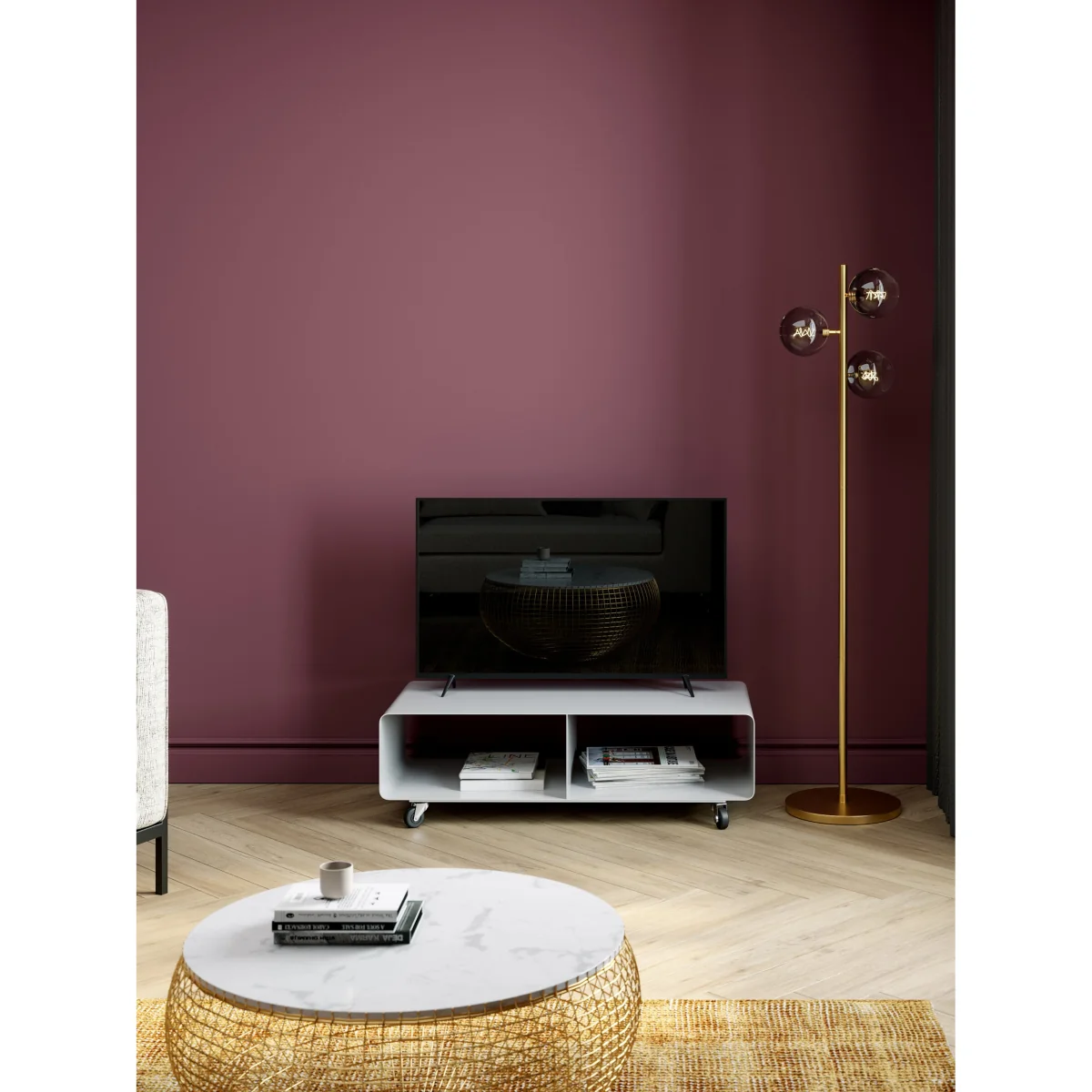 Metal Lowboard Lounge M with Wheels – image 8