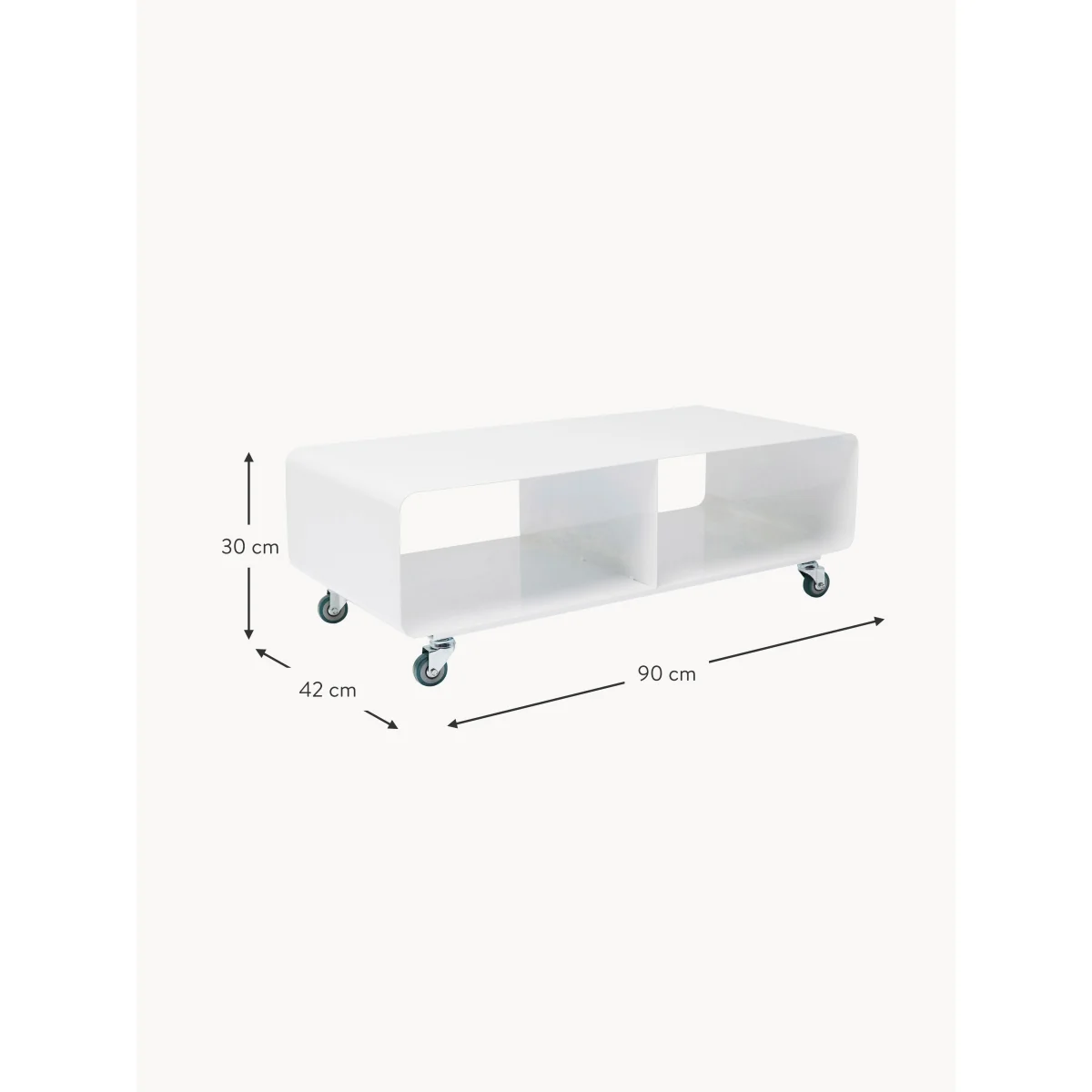 Metal Lowboard Lounge M with Wheels – image 9