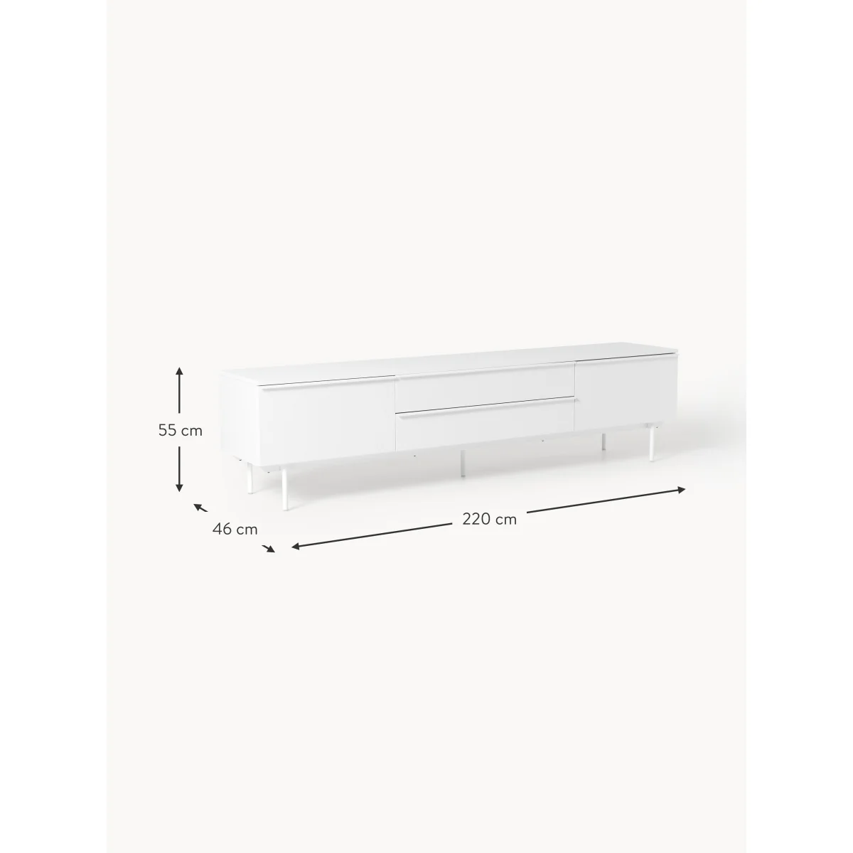 Large Wooden Lowboard Elona – image 11