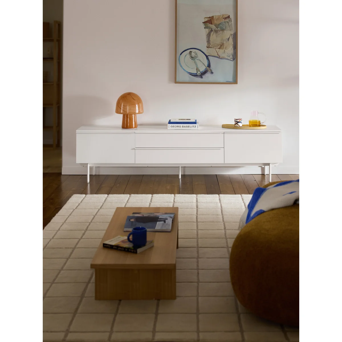 Large Wooden Lowboard Elona – image 8