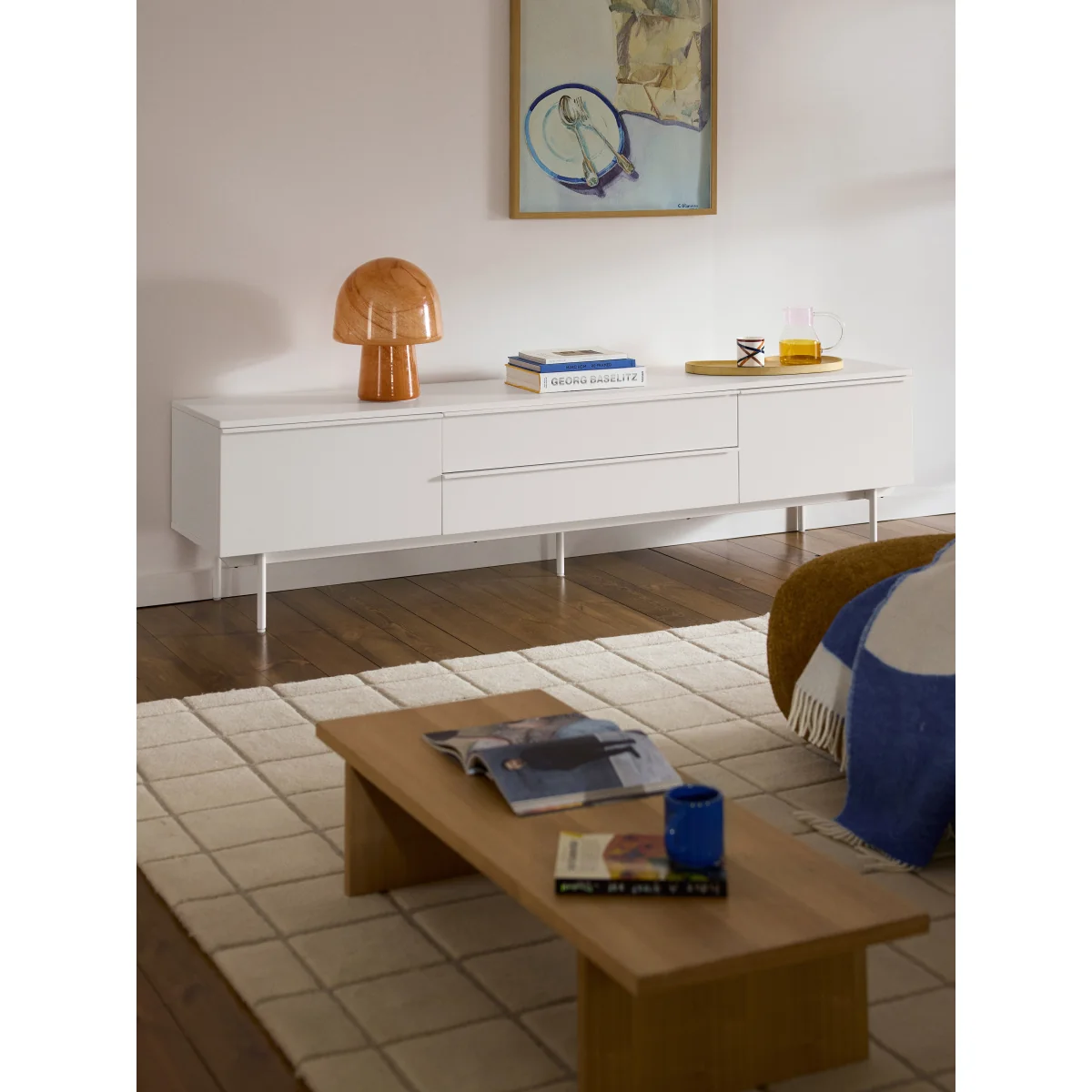 Large Wooden Lowboard Elona – image 10