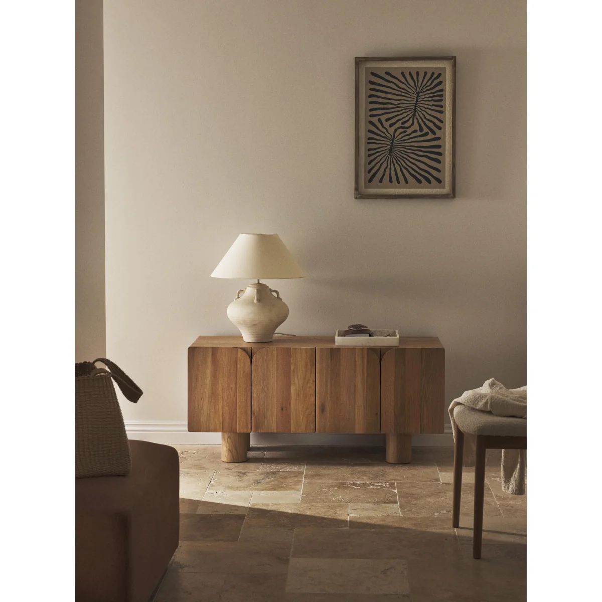 Oak Wood TV Lowboard Cadi – image 2