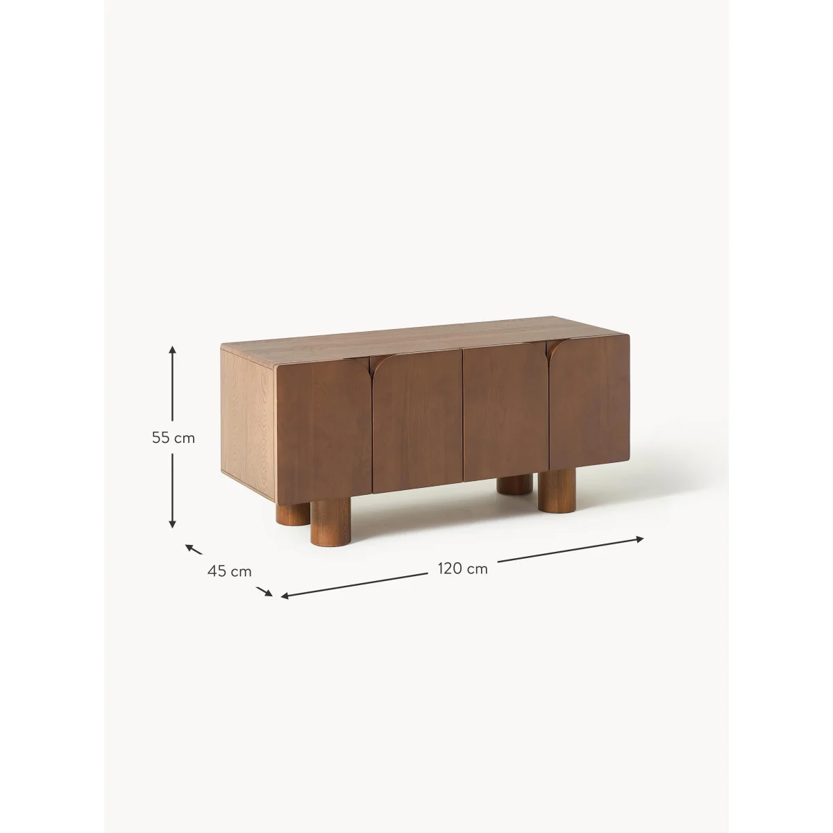 Oak Wood TV Lowboard Cadi – image 11