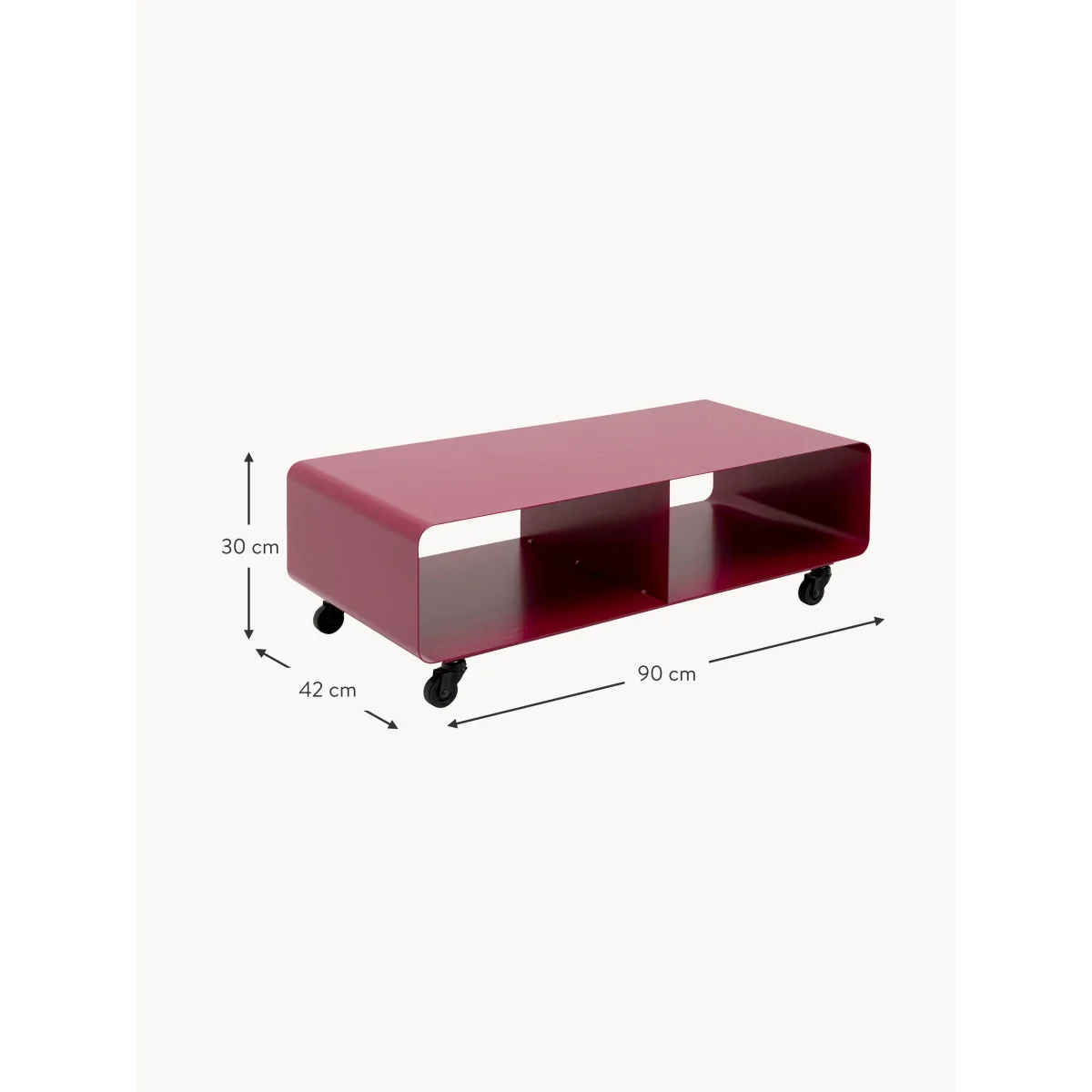 Metal Lowboard Lounge M with Wheels – image 5