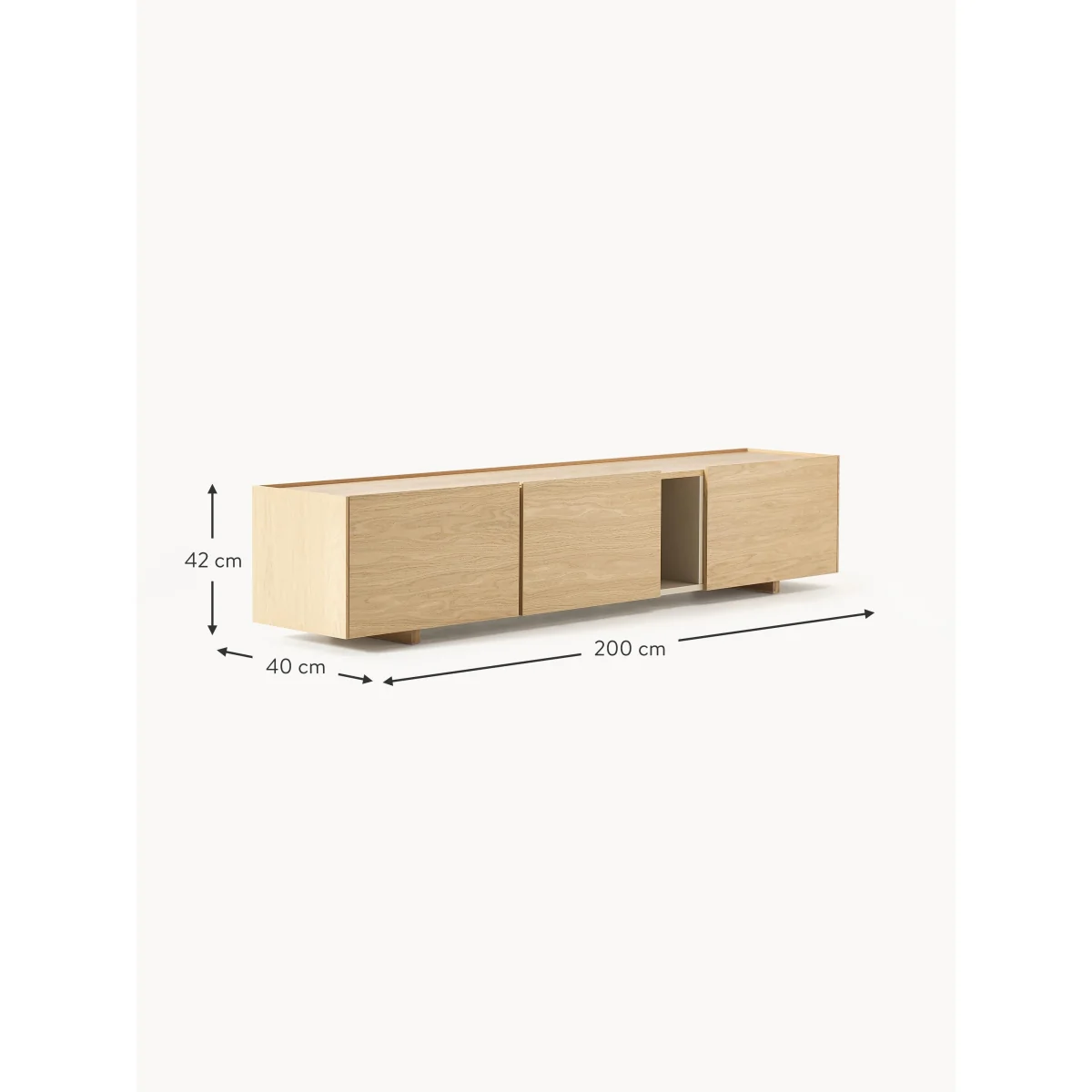 Wooden TV Lowboard Larsen – image 12