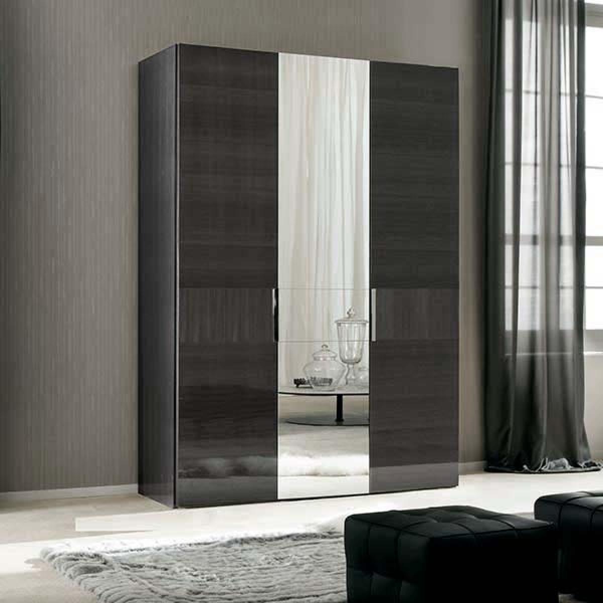 Borgia 3 Door Swinging Wardrobe, Grey | Barker & Stonehouse – image 2