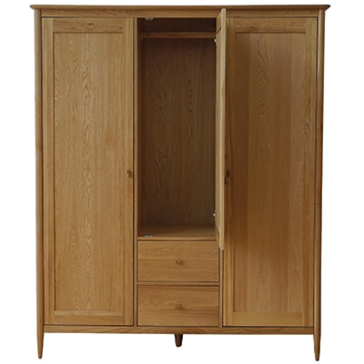 Ercol Teramo 3 Door Wardrobe, Oak – image 2