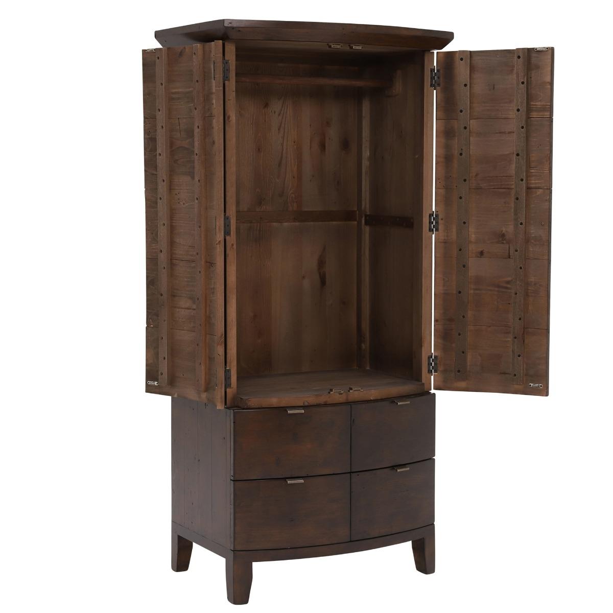 Navajos Reclaimed Wood Small Wardrobe, Brown | Barker & Stonehouse – image 4