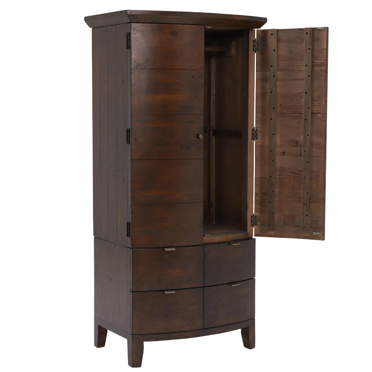 Navajos Reclaimed Wood Small Wardrobe, Brown | Barker & Stonehouse – image 5