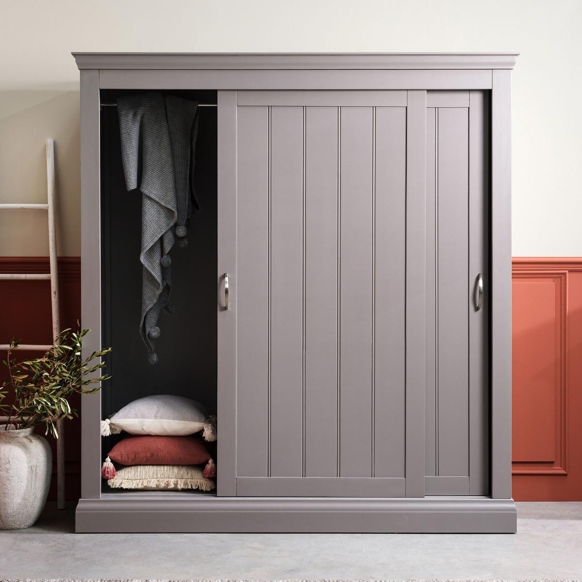 Helmsley 2 Door Sliding Wardrobe, Urban Grey – image 2
