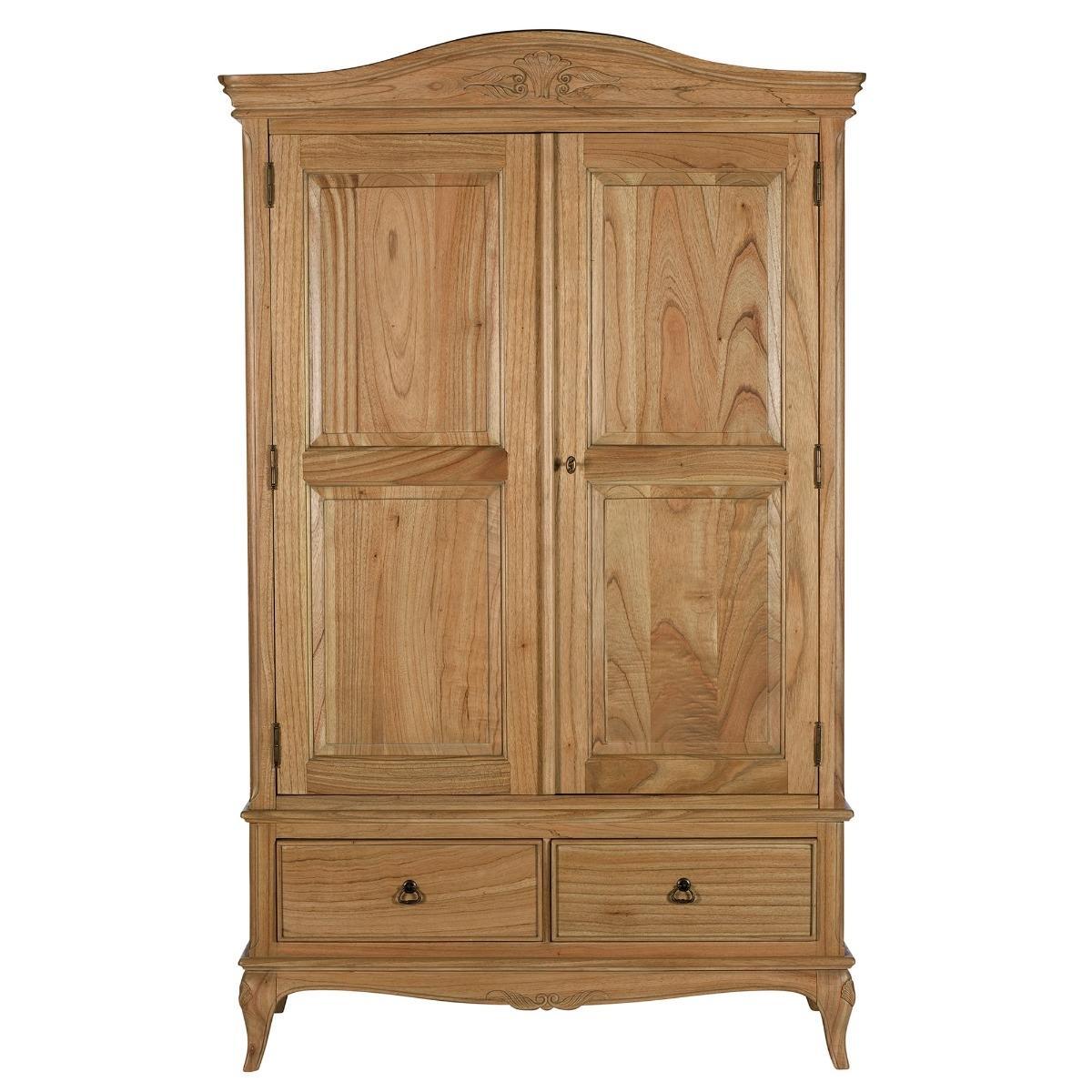 Lille Wooden Double Wardrobe, Natural Mindi – image 2