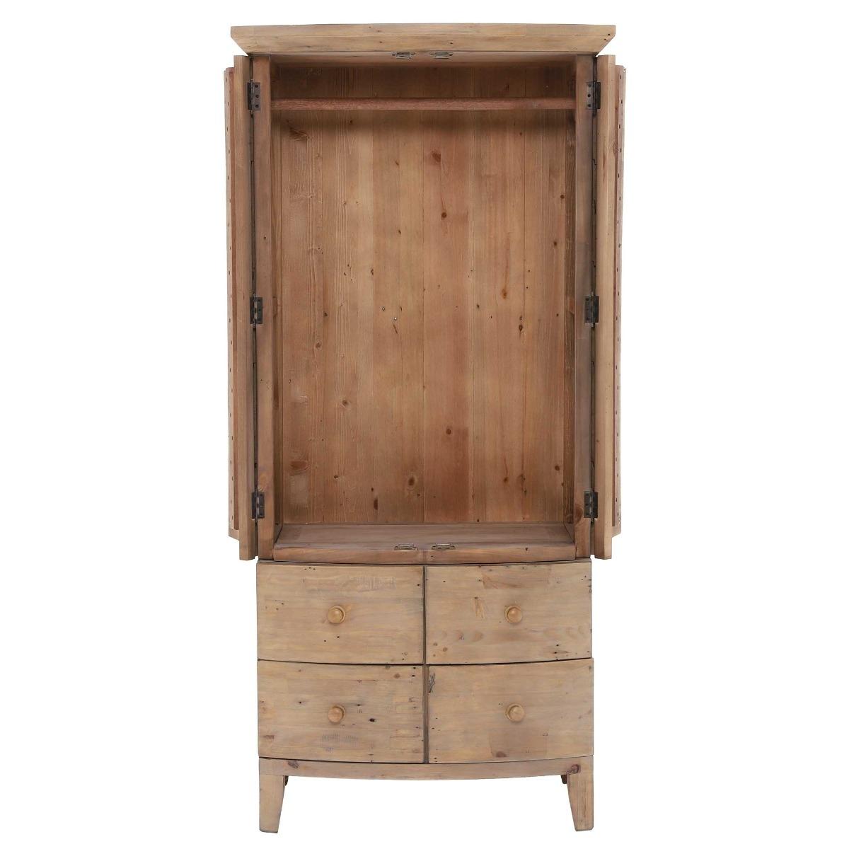 Lewes Reclaimed Wood Small Wardrobe, Brown | Barker & Stonehouse – image 3