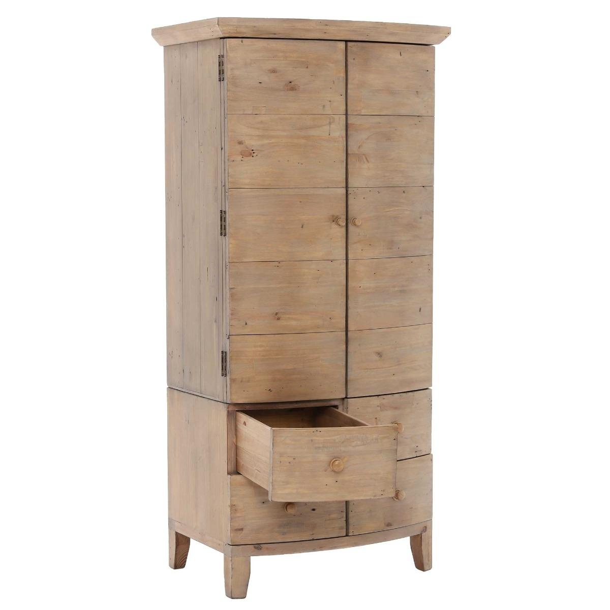 Lewes Reclaimed Wood Small Wardrobe, Brown | Barker & Stonehouse – image 4