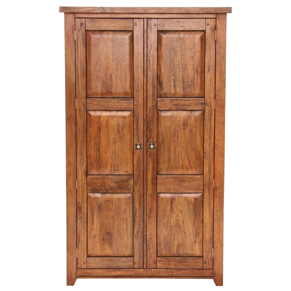 New Frontier Mango Wood 2 Door Wardrobe, Brown | Barker & Stonehouse – image 2
