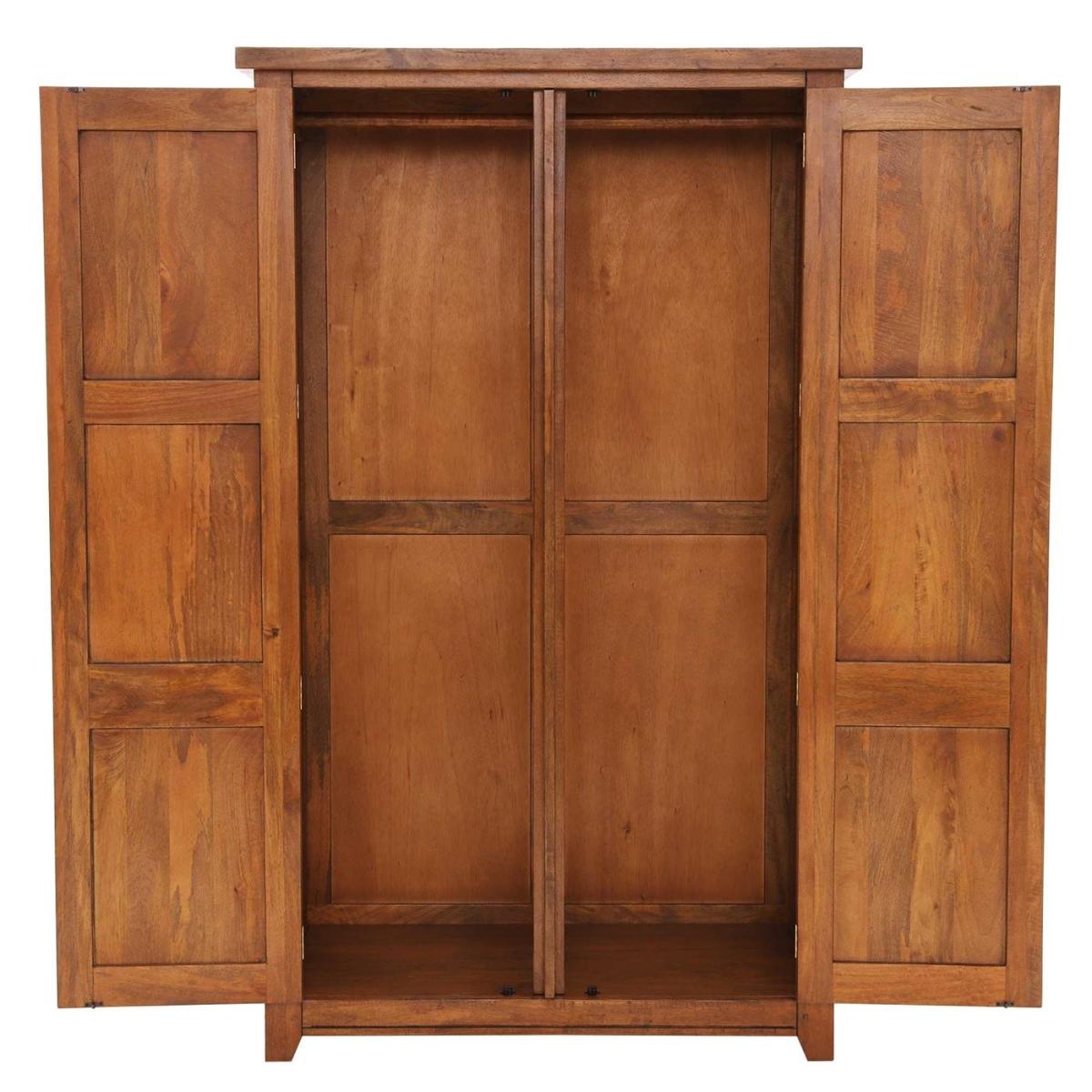 New Frontier Mango Wood 2 Door Wardrobe, Brown | Barker & Stonehouse – image 3
