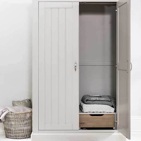 Bambury All Hanging Double Wardrobe, Stone – image 2