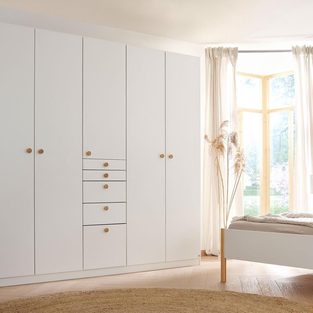 Kalix 6 Door 5 Drawer Hinged Door Wardrobe 271cm, White | Barker & Stonehouse – image 2