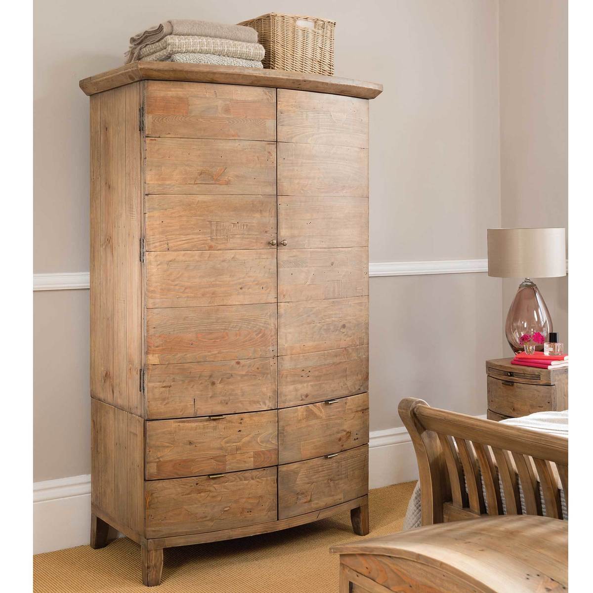 Rye Relcaimed Wood Large Double Wardrobe – image 2