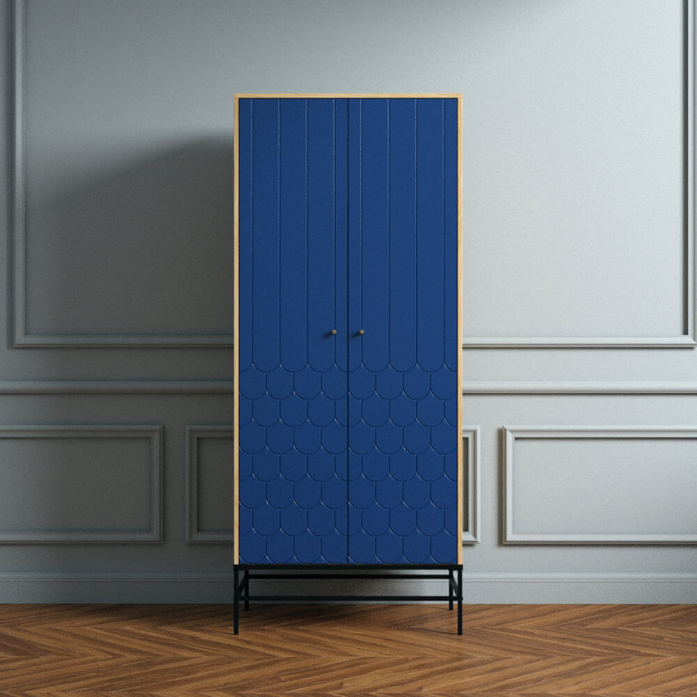 Dark Blue Lia Wardrobe Two Doors – image 3