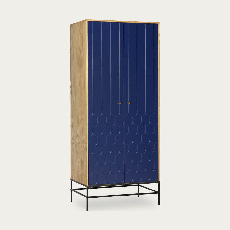 Dark Blue Lia Wardrobe Two Doors – image 2